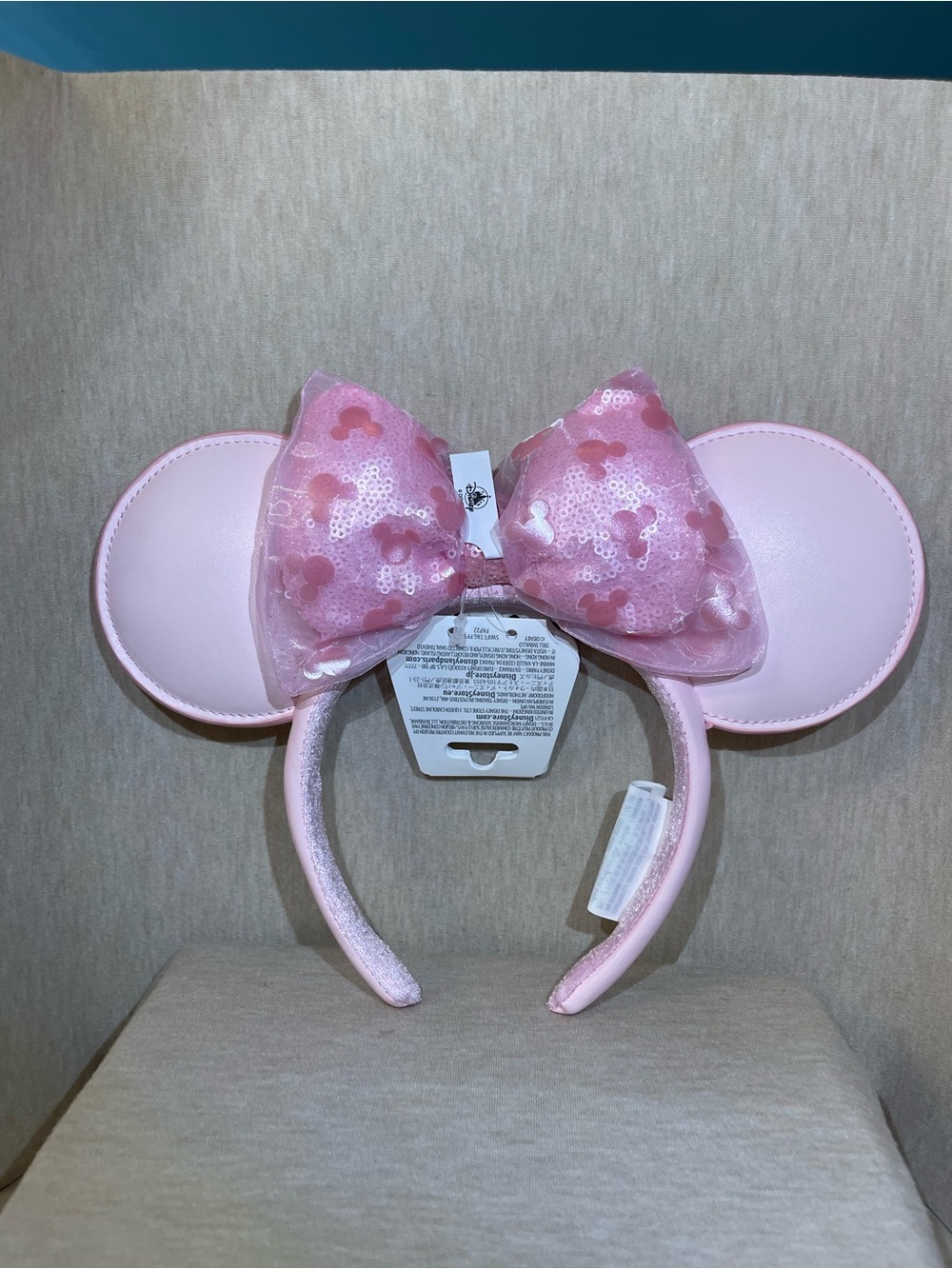 Disney Pink MILK  Minnie Mouse Sequin Bow Ear Headband